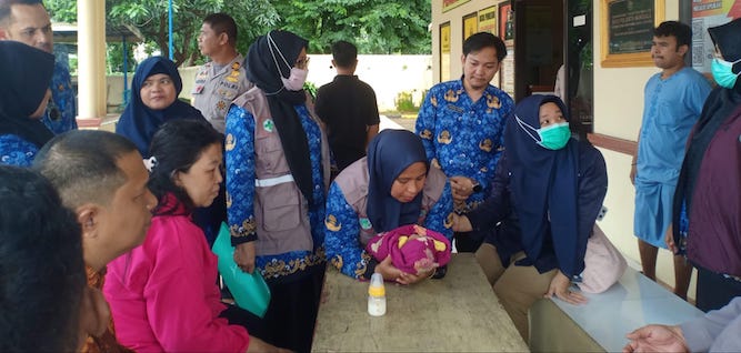 Puskesmas Antang perumnas Jemput Bayi yang Diduga dibuang