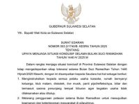Surat Edaran Gubernur Sulsel soal THM